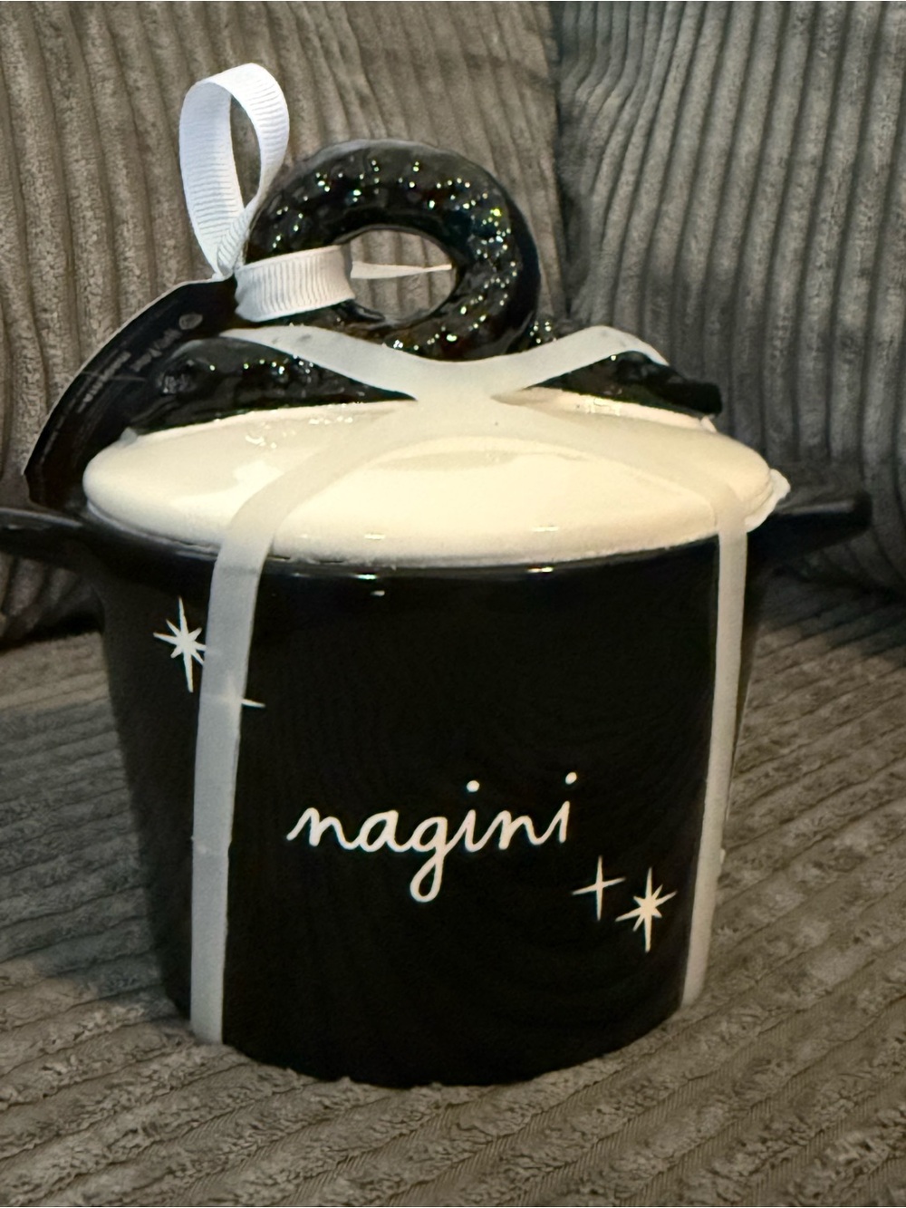 Rae Dunn ✨Harry Potter NAGINI Black & White Mini Casserole Dish w/ Snake Detail